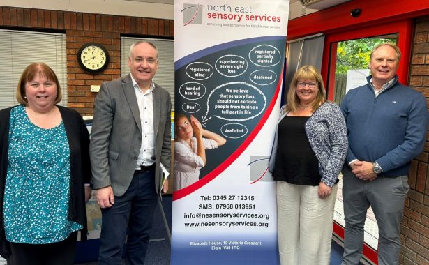 (L-R): Libby Hillhouse, NESS training and information officer, Richard Lochhead MSP, Carla Marchbank, NESS statutory services manager, Alan Bell, NESS interim chief executive.